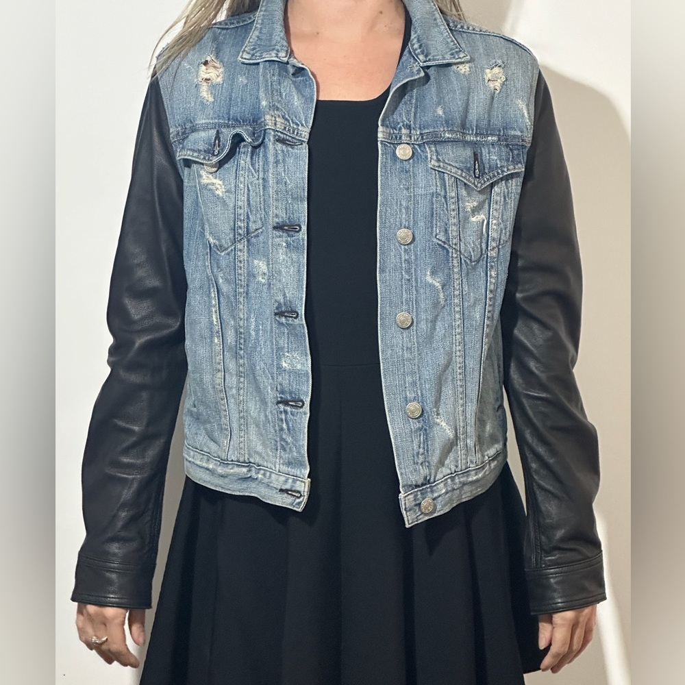 Rag TBone Denim and Leather Jacket